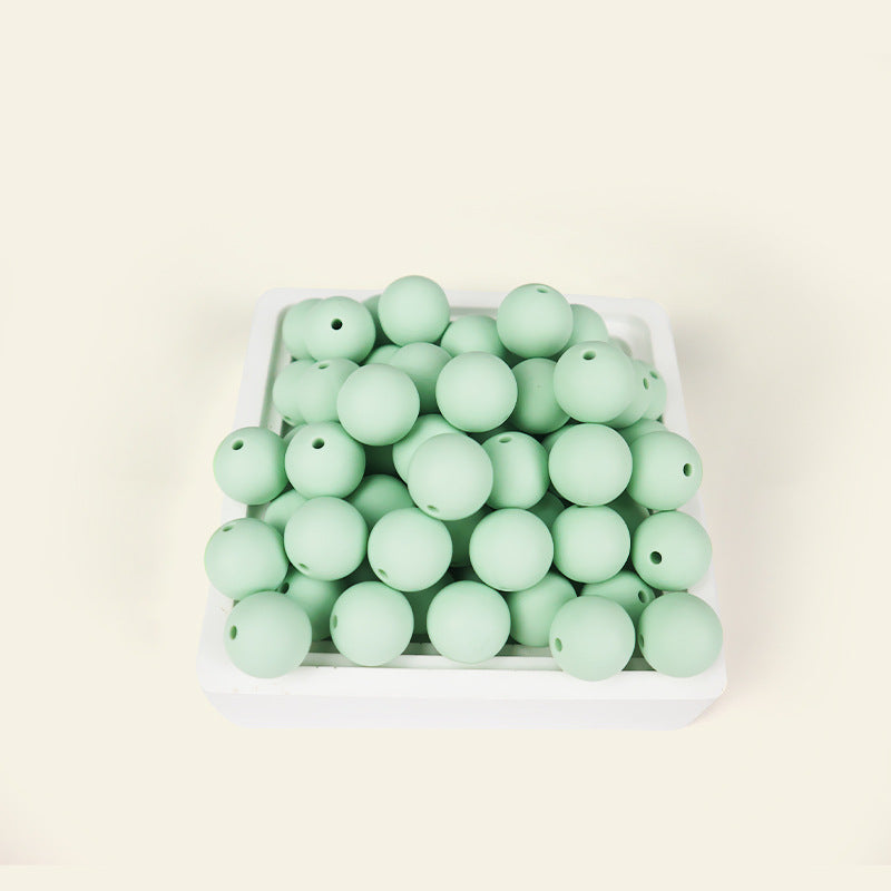 Wholesale  100pcs/pack Candy Color Round Beads Silicone Beads